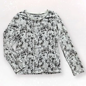 Next sz 6-7 Monochrome Floral LS Tee - Picture 1 of 8