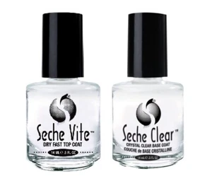 Seche Vite Set - Top Coat And Clear Base 1/2 Oz - Picture 1 of 1