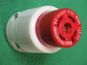LEVITON TURNLOCK 20A 250V ROJO BLANCO GIRO Y TRACCIÓN RECEPTOR CUERPO L15-20 - Imagen 1 de 1
