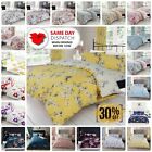 BIRDIE BLOSSOM FLOWER DUVET COVER SET QUILT REVERSIBLE WITH PILLOW CASE ALL SIZE