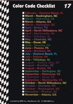 1992 MPA Food Lion Richard Petty - Checklist #17 - Image 1 of 2