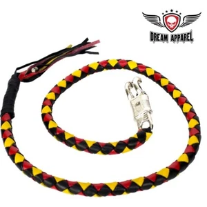 42" Long Black, Yellow and Red Get Back Whip for Motorcycles - free shipping - Picture 1 of 1