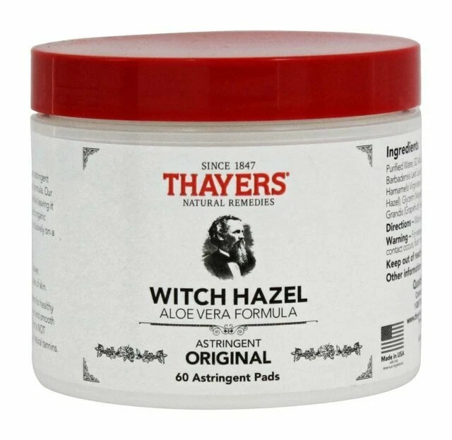 Thayers Witch Hazel Astringent Pads with Aloe Vera Formula