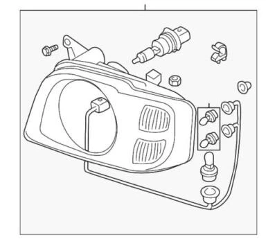 Faro compuesto lado conductor genuino Nissan 2002-2004 Xterra Asy 26060-7Z825 Foto 1 de 2