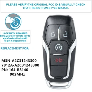 para Ford Explorer 2016 2017 Proximity 4 botones llave remota inteligente FOB 164-R8140 - Imagen 1 de 6