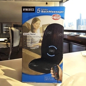 HOMEDICS 5 Motor Back Massager with Heat | Model BKP100 Black Relieve Back Pain - Picture 1 of 10