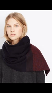 A009 NWT VINCE COLORBLOCK NEEDLE PUNCH WOOL BLEND WOMEN SCARF $325 - Picture 1 of 4
