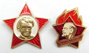 Insignias de alfiler comunista Lenin pionero ruso soviético octobrista + siempre listo de la URSS - Imagen 1 de 2