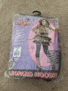 Girls Leopard / Cheetah Dress Costume W/ Glitter & Hot Pink- Size Medium (8-10) - Picture 1 of 4