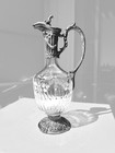 Carafe Ancienne  Cristal mètal argenté France XIX ème Siècle