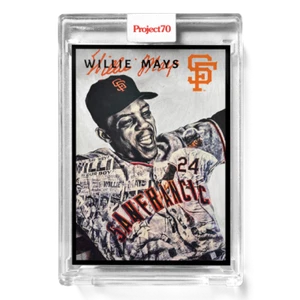 2021 TOPPS PROJECT 70 CARD #741 WILLIE MAYS - BY LAUREN TAYLOR - Picture 1 of 2