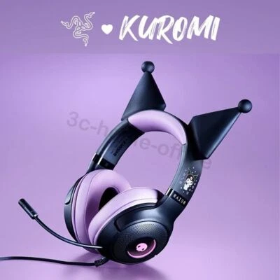 Razer x Sanrio Kuromi Kraken V2 Wired Headset Headphone Limited Edition Gift - Image 1 of 4