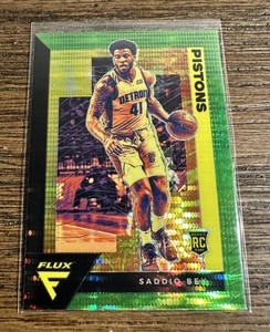 2020-21 Panini Flux #212 Saddiq Bey Rookie PULSAR GREEN ROOKIE Mint Pistons RC
