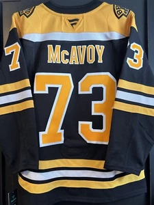 Charlie McAvoy Boston Bruins Fanatics Home Premium Black NHL Jersey Size 54 - Picture 1 of 3