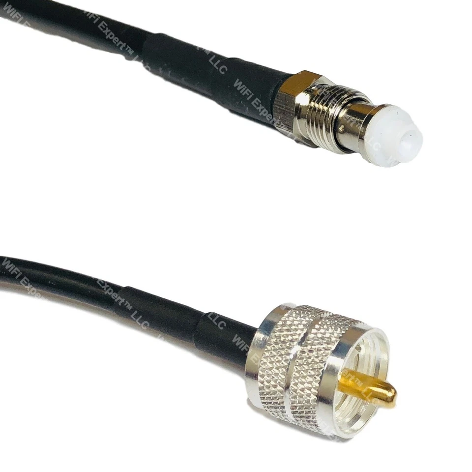 USA-CA RG58 FME FEMALE to PL259 UHF MALE Coaxial RF Pigtail Cable - Image 1 of 1