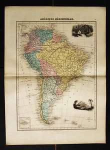 1882:AUS ATLAS MIGEON..AMERIKA SÜDAMERIKA - SÜDAMERIKA.,DOPPELT.Blatt Cm 46x35. - Bild 1 von 1