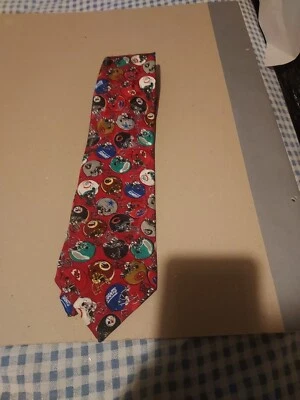 Corbata de poliéster con estampado de casco logotipo de equipos de la NFL de colección para hombre Hecha en EE. UU. Foto 1 de 4
