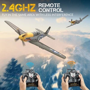 VOLANTEX P51D Mustang 2.4G RC Plane 4CH Aerobatics RTF Brushless Motor Airplane - Picture 1 of 18