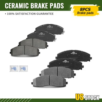 Juego de pastillas de freno delanteras y traseras de cerámica para Ford F-250 F-350 F-450 Super Duty Foto 1 de 4