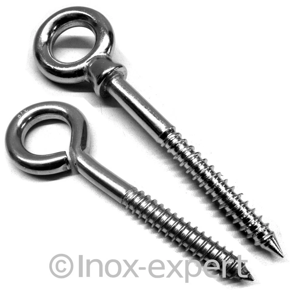 INOX-EXPERT Augenschraube Edelstahl A4 Rostfrei Augschraube Ösenschraube Ringschraube Niro