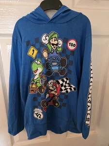 Next Hoody Mario Kart Nintendo Boys 10yrs Blue Luigi Yoshi Mario - Picture 1 of 7