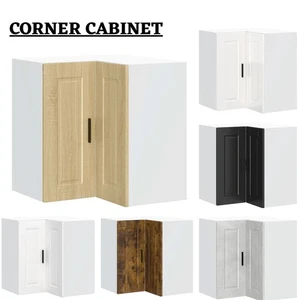 Kitchen Wall Corner Cabinet Porto Floating Storage Cupboard Kitchen Wall Unit - Picture 1 of 37