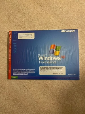MICROSOFT WINDOWS XP PROFESSIONAL w/SP2 FULL OPERATING SYSTEM MS WIN PRO=SEALED= - Image 1 of 2