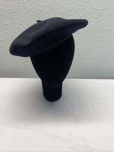Vintage Campan undurchlässiges Barett de Luxe schwarz Wolle französischer Hut Frankreich Herren/Dame - Bild 1 von 7