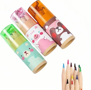 3er-Pack Mini tragbare Farbstifte Set - 12 Farben je (36 insgesamt) mit integriertem - Bild 1 von 9