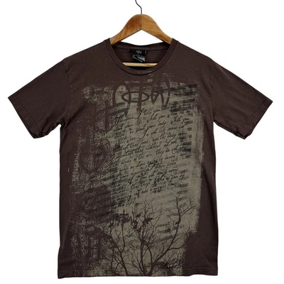 NOTW Camisa Not Of This World Para Hombres Mediana Marrón Gráfico Versículo Bíblico Cristiano Foto 1 de 4