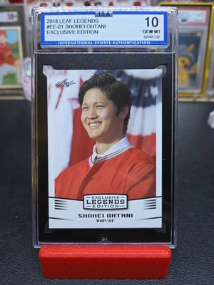 2018 Leaf Exclusive Legends Edition Shohei Ohtani RC Rookie Card ISA 10 Gem Mint - Image 1 of 3