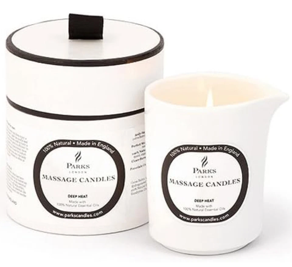 Parks London Massage Candle Deep Heat Eucalyptus Cinnamon Grapefruit MC03