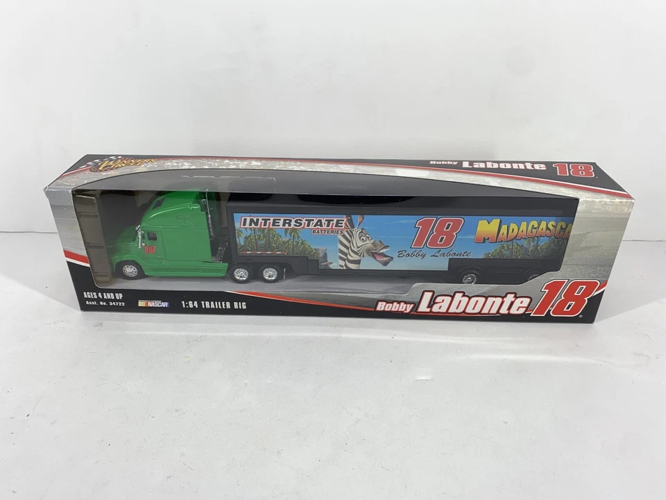 Bobby Labonte Madagascar Winners Circle 1:64 #18 Interstate Hauler Transporter - Image 1 of 4