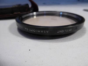 Asahi Pentax 75mm 76mm Skylight Glass Filter with case.. no thread drop in???? - Picture 1 of 4