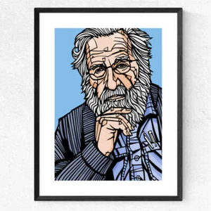 Noam Chomsky Kunstdruck, Philosophie Wanddeko, Archivqualität, Philosophen - Bild 1 von 9