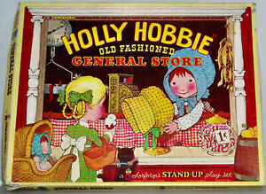 HOLLY HOBBIE OLD-FASHIONED GENERAL STORE Stand-Up Colorform Play Set 1978
