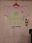 Bnwt M&s Tshirt White Age 12/13 Game Over 158cmh 5ft2" Computer Geek