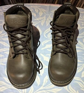 Men's Size 8 Dexter Brown Boots Waterproof Skid/Oil Resist USA Leather EUC - Picture 1 of 10