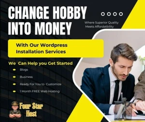 Wordpress Installation Service W/FREE Webhosting - Turn Your Hobby into $$$ - Picture 1 of 1
