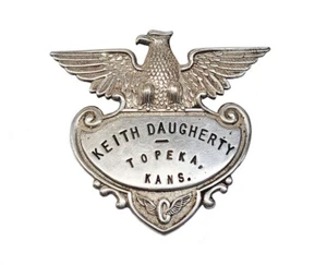 Keith Daugherty Topeka Kansas Truck Driver's Delivery Hat Badge Trucking Line - Picture 1 of 8