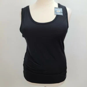Stacy Adams Sleeveless Top Extra Large Black Stretch Moisture Wicking Semi Sheer - Imagen 1 de 8