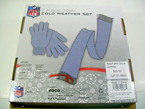 Football Camo Knit Gloves & Scarf Set Red/Black/Gray NFL Atlantic Falcons Cover
