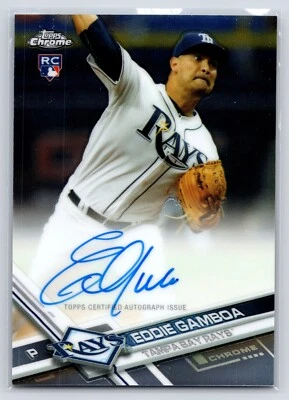 2017 Topps Chrome Rookie Auto Eddie Gamboa #RA-EG Auto RC - Image 1 of 2