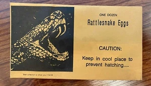 Vintage Rattlesnake Eggs Joke & Gag Novelty Toy - Unused Stock - Taiwan - Picture 1 of 1