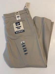 Dockers Tan Signature Khaki Classic Fit Pleated Front Pant Size W40 X L29 - Imagen 1 de 7
