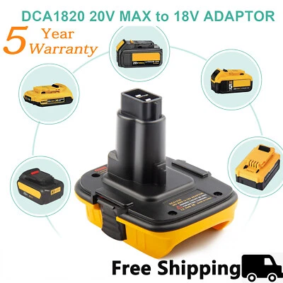 For Dewalt Battery Adapter DCA1820 18V 20V Li-ion Convert To Ni-Cd DC9096 Ni-MH