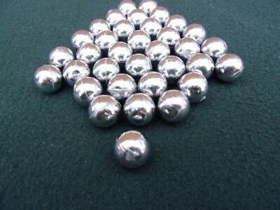35  17.5mm approx round lead balls catapult  slingshot ammo - Image 1 of 3
