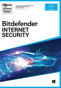 Bitdefender Internet Security 2023 - 2024 1, 3, 5, 10 PC / 1 oder 2 Jahre