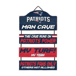 New England Patriots Man Cave Dangle Sign - Picture 1 of 1