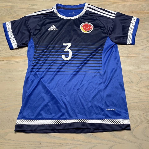 Adidas Federacion Colombiana De Futbol Climacool Soccer Jersey Shirt Blue Sz M Cover